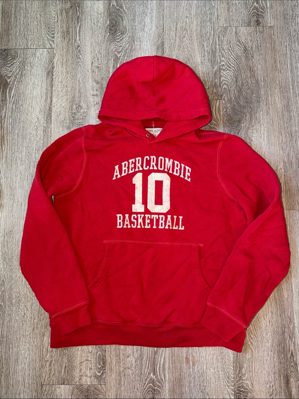 Abercrombie & Fitch Red pullover sweatshirt hoodie medium sweater casual